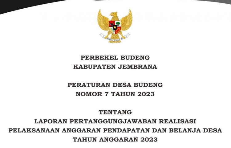Laporan Keuangan Pemerintah Desa Budeng Tahun 2023
