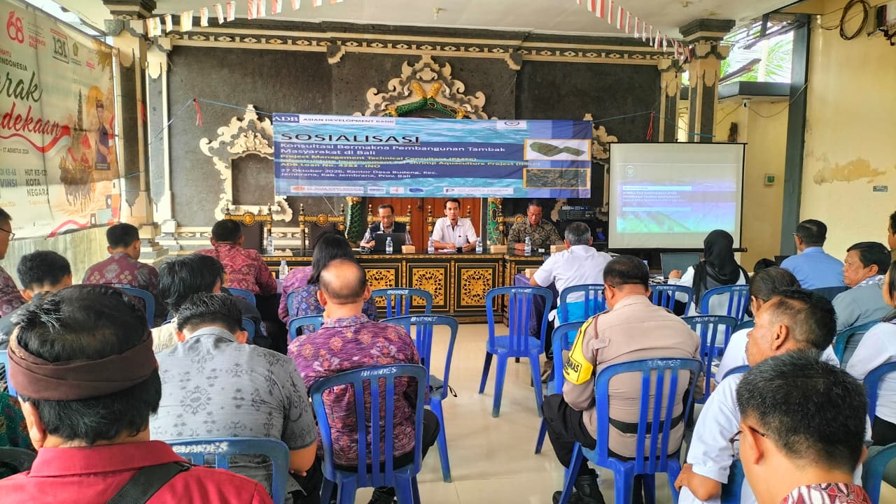 Desa Budeng Menjadi Tuan Rumah Sosialisasi dan Konsultasi Bermakna Pembangunan Tambak Masyarakat Program IISAP